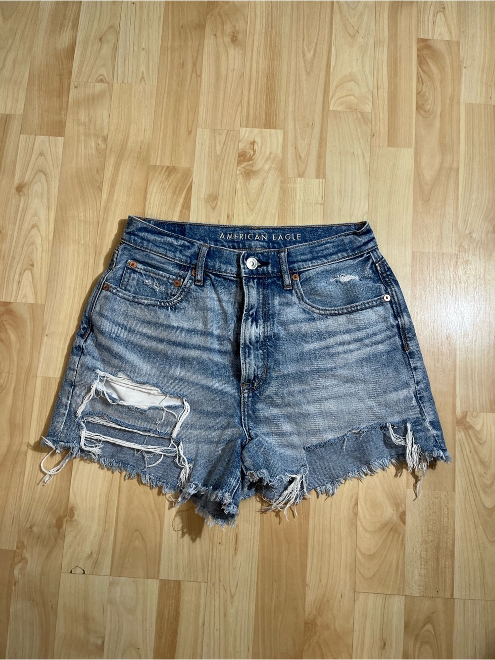 American Eagle Womens Highest Rise 90s Boyfriend Shorts Denim Size 6